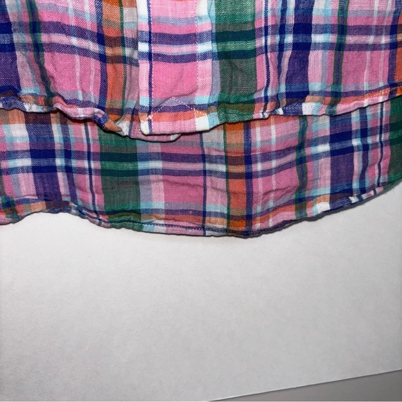 Ralph Lauren Casual Plaid Button Down Shirt Men’s XL Pony Short Sleeve Pink Blue - Picture 8 of 9